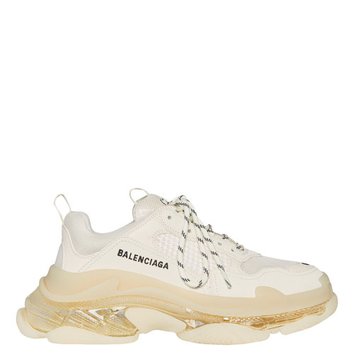 Balenciaga/巴黎世家      Triple S Clear Sole系列 女士淺米色雙層泡沫和網(wǎng)布運(yùn)動(dòng)鞋544351W2GA19100