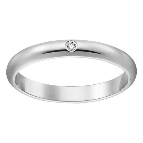 CARTIER/卡地亞 pt950鉑金單鉆 簡(jiǎn)約大氣 1895結(jié)婚求婚訂婚對(duì)戒戒指  B4057700