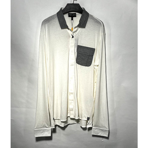 Emporio Armani/安普里奧阿瑪尼 白色男士長袖襯衫（瑕疵折扣）