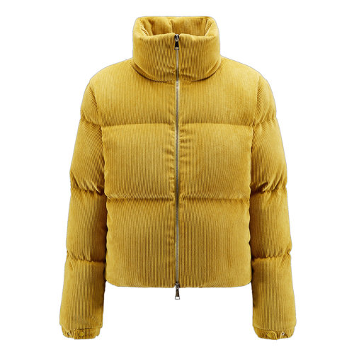 Moncler/蒙克萊 22年秋冬新款 Antre系列 女士玉米黃色系燈芯絨短款羽絨服夾克H20931A000545964B12B