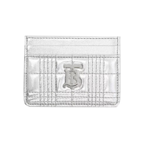 BURBERRY/博柏利 22新款 Lola系列 女士銀色絎縫小羊皮卡包80592061