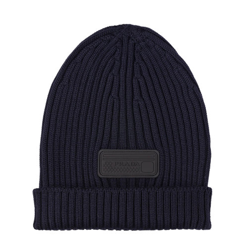 PRADA/普拉達(dá) 秋冬 男士藍(lán)色羊毛針織帽UMD429_U97_F0008_S_192