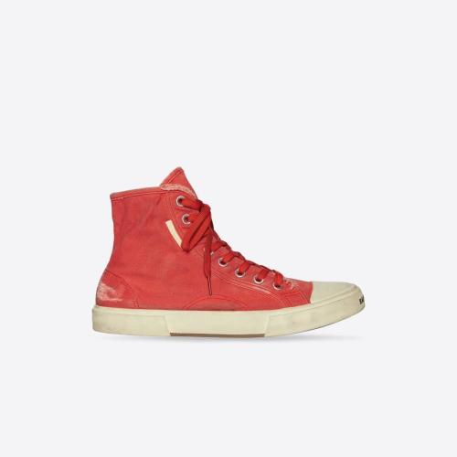  BALENCIAGA巴黎世家 22年春夏 女士 休閑運(yùn)動(dòng)鞋 Womens Paris High Top Trainers in Red 68875