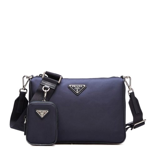  PRADA/普拉達(dá) 男士藍(lán)色尼龍單肩包 2VH113 064 F0008 PLSX