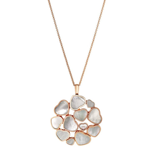 Chopard/蕭邦 Happy Hearts Cocktail 女士18K金快樂的愛心吊墜項(xiàng)鏈 79A483-5301