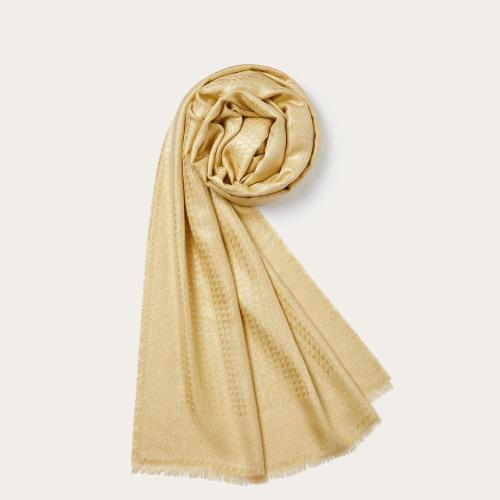  VALENTINO華倫天奴 22年秋冬 女士 圍巾 éTOLE MAXI STUD EN JACQUARD LUREX DE SOIE ET CACH