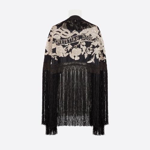  DIOR迪奧 22年秋冬 女士 斗篷 étole Dior Jardin Botanique 31FLO332X699_C980