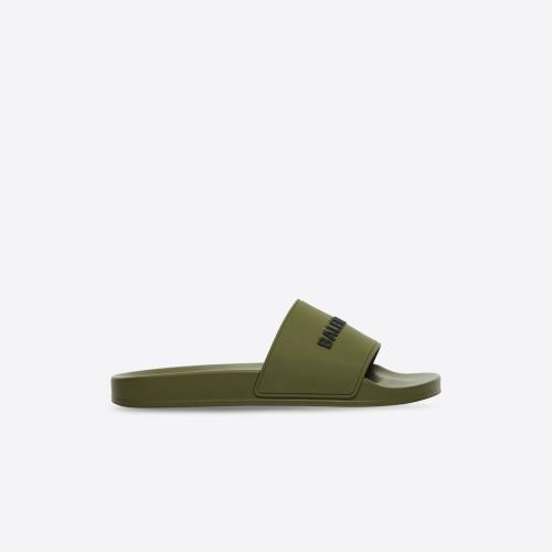  BALENCIAGA巴黎世家 22年秋冬 男士 拖鞋 Mens Pool Slide Sandal  in Kaki Green 565826W1S80