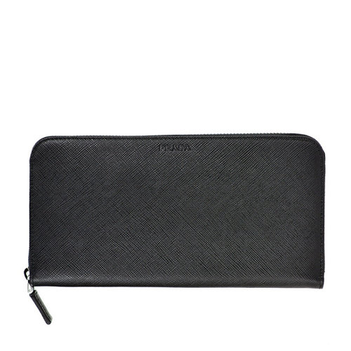 PRADA/普拉達(dá) 黑色皮革錢包男士 2ML317-053-F0002