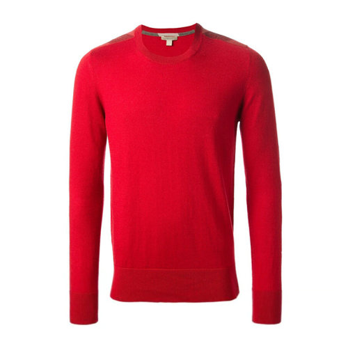BURBERRY/博柏利男裝 服飾 紅色 圓領(lǐng)長(zhǎng)袖 男針織衫毛衣 3848819