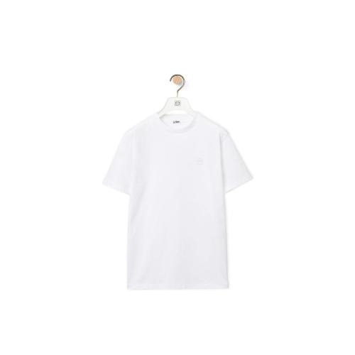  LOEWE羅意威 22年秋冬 女士 短袖T恤 圓形棉質(zhì)羅紋衣領(lǐng)短袖T恤 S359333XBW-2100 預(yù)定商品1-3周發(fā)貨