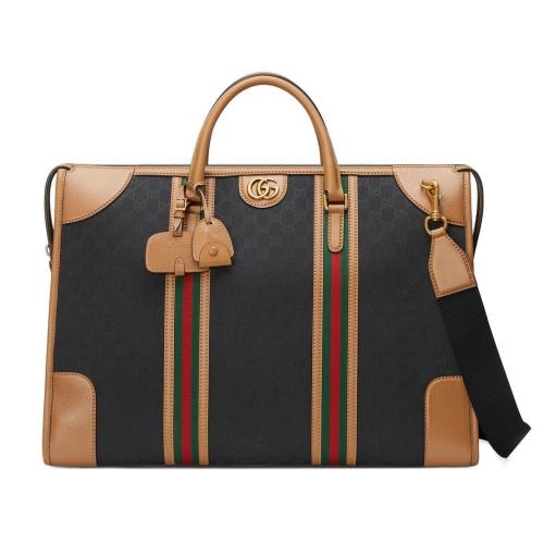  GUCCI古馳 22年秋冬 男士 飾雙G加大號(hào)帆布旅行包 715773 FAARB 1041