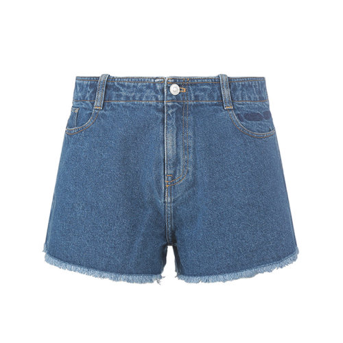 KENZO/高田賢三 【22春夏新款】 女士棉質(zhì)牛仔短褲LOGO刺繡 FC5 2DS211 6EA