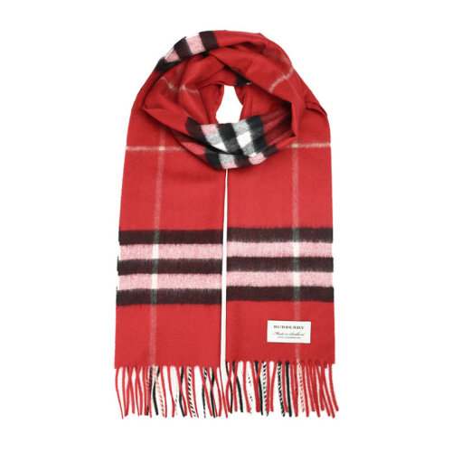 BURBERRY/博柏利 男女通用 中性紅色格紋羊絨圍巾圍脖 3993742