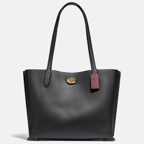 COACH 蔻馳 黑色WILLOW手提單肩包托特包 C0689 B4/BK 女款