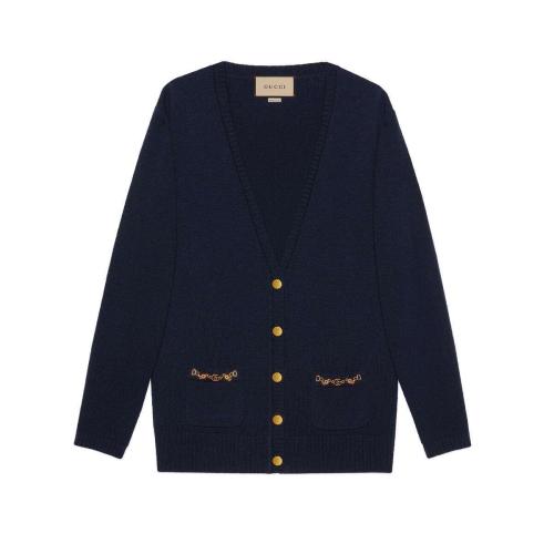  GUCCI古馳 22年秋冬 女士 飾鏈條細(xì)節(jié)山羊絨開衫 662187 XKBYJ 4759