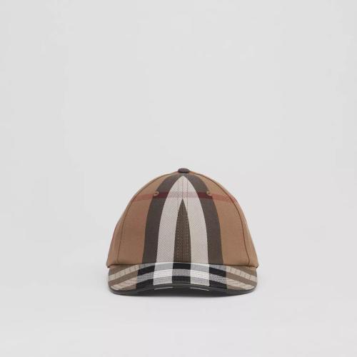  BURBERRY 22年秋冬 女士 徽標裝飾格紋棉質(zhì)棒球帽 80560801