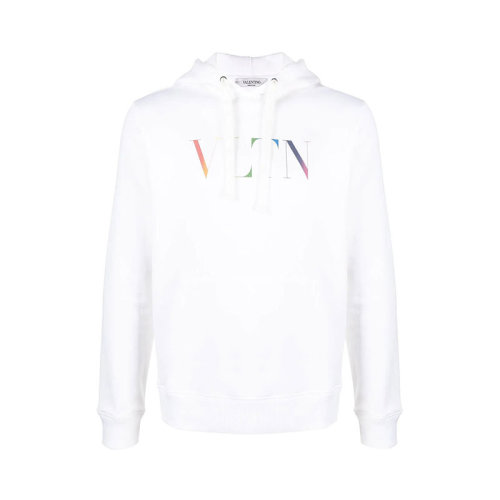 Valentino/華倫天奴  男裝 時(shí)尚簡約 VLTN字母 連帽 男士白色棉質(zhì)衛(wèi)衣 VV3MF14F72W 24D HKY210468