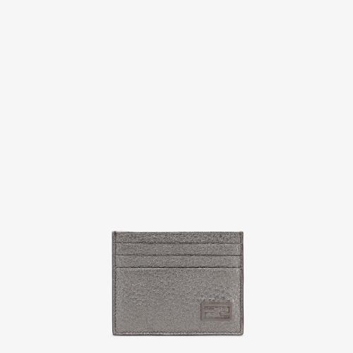  FENDI芬迪 22年秋冬 男士 卡包 灰色皮質(zhì)卡片套 7M0164AJJ1F1HR3