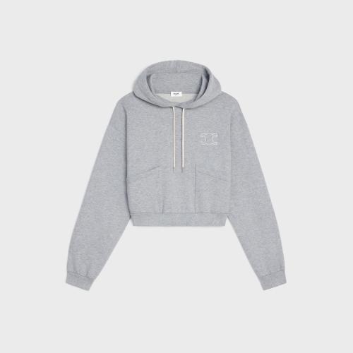  CELINE賽琳思琳 22年秋冬 女士 衛(wèi)衣 TRIOMPHE棉和山羊絨連帽衫 2Y769450I.09ME