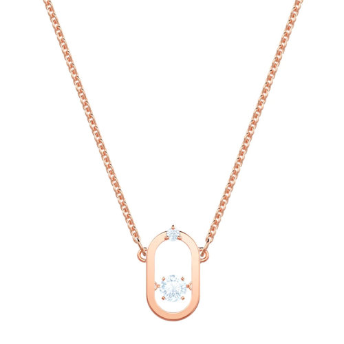 Swarovski/施華洛世奇 跳動的心項鏈白色鍍玫瑰金色女士項鏈 5468084