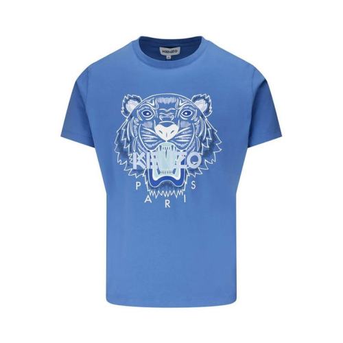  KENZO/高田賢三 男士 藍色虎頭印花T恤 FB65TS0204YA72 PLFSX