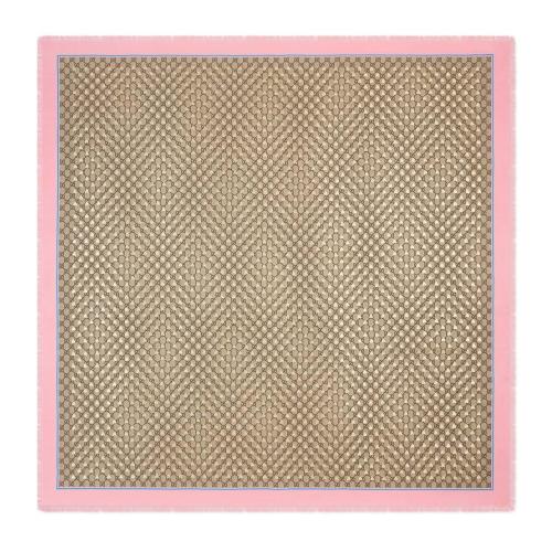  GUCCI古馳 22年秋冬 女士 GG蜜蜂圖案莫代爾真絲混紡披肩 551072 3GA40 5869