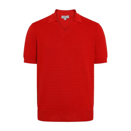 CANALI/康納利 橙色 男士短袖針織POLO衫 C0483-MK00516-770 春夏款