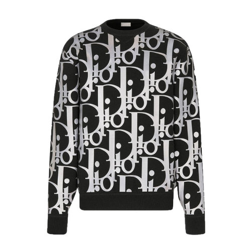 DIOR/迪奧  男裝 時尚 男士黑色羊毛針織衫/毛衣 113M630AT197900 HKY210468