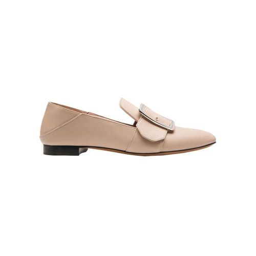 BALLY/巴利  女性 logo裝飾時(shí)尚 粉色 皮革女士樂福鞋 6217681