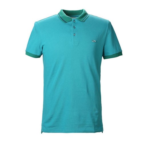 BURBERRY/博柏利 LONDON系列 男士綠色棉質(zhì)珠地網(wǎng)眼布短袖T恤