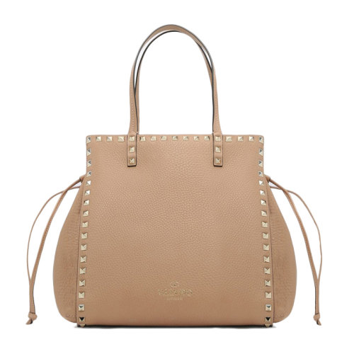 Valentino/華倫天奴 女士粉色小牛皮百搭手提包