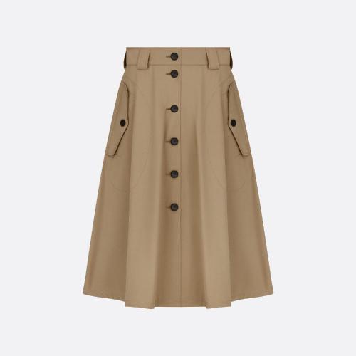  DIOR迪奧 22年秋冬 女士 半身裙 Jupe mi-longue boutonnee 247J3_3332_X1700