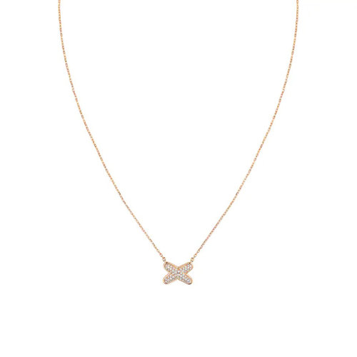 Chaumet/尚美  Jeux de Liens系列 女士18k金玫瑰金切割鉆石吊墜083221