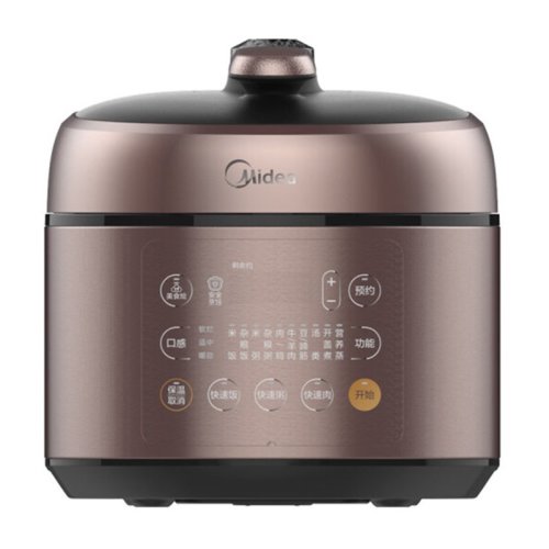 Midea/美的 壓力鍋多功能菜單一鍋雙膽5L高壓飯煲圓灶釜不銹鋼內(nèi)膽智能調(diào)壓SS5052P