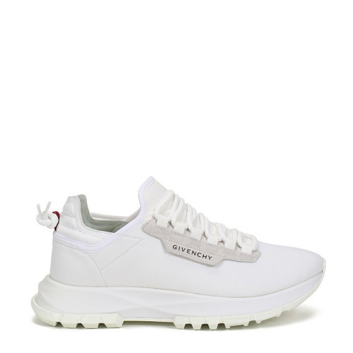 Givenchy/紀(jì)梵希 男士白色織物配皮經(jīng)典字母徽標(biāo)印花裝飾休閑鞋運(yùn)動鞋平底鞋系帶鞋單鞋男鞋 BH003AH0N3-100