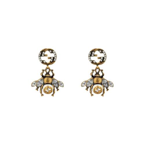  GUCCI古馳 22年秋冬 女士 互扣式雙G蜜蜂耳環(huán) 629817 J1D51 8516