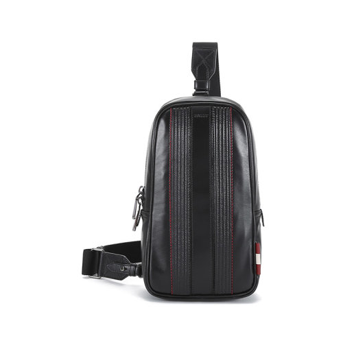 BALLY/巴利  男士皮質(zhì)單肩斜挎包胸包 ALANKO