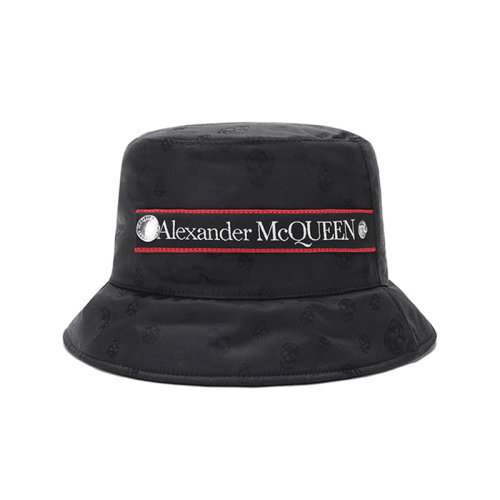 Alexander McQueen/亞歷山大麥昆  男士聚酯纖維/錦綸帽子漁夫帽 661366 4401Q