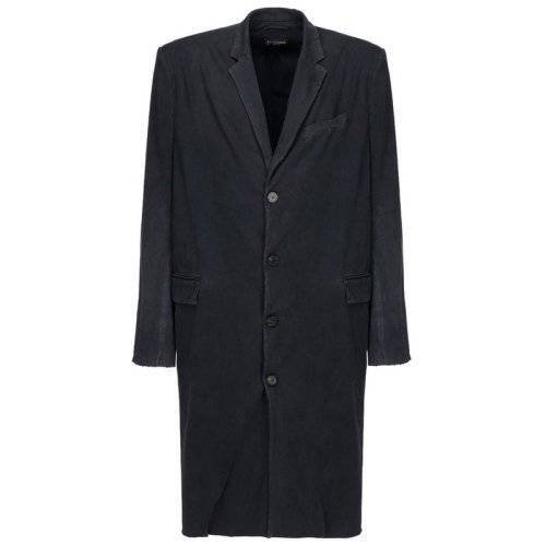  Balenciaga/巴黎世家 男士黑色棉質大衣 661720 TAV04 1000