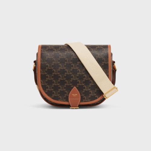  CELINE賽琳思琳 22年秋冬 女士 單肩包 SAC FOLCO GRAND MODELE A_VEC STRAP TOILE TRIOMPHE E