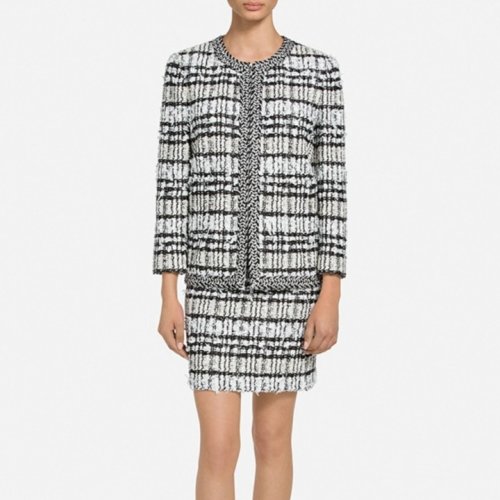 St.John/盛薔紋理工藝格子呢女士夾克K6100S1