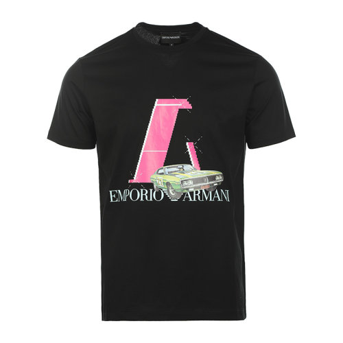 Emporio Armani/安普里奧阿瑪尼22春夏潮流印花棉質寬松男士短袖T恤3L1T8P1JW5Z