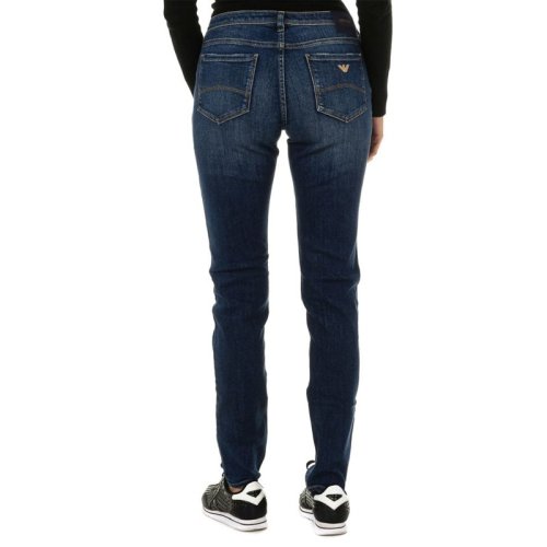  ARMANI JEANS/阿瑪尼牛仔 女士藍色棉質(zhì)牛仔褲 6Y5J28 5DAAZ 1500 PLFSX