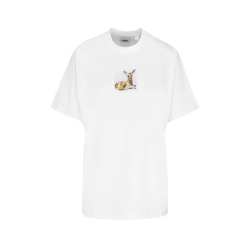 BURBERRY/博柏利 鹿印花棉質(zhì)T恤衫 女士短袖T恤衫80246531