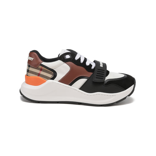 BURBERRY/博柏利【22春夏新款】男款織物配皮等多種材質(zhì)系帶休閑運動鞋 80391121