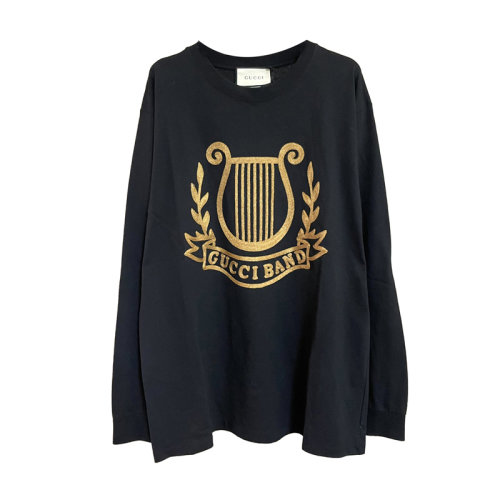 Gucci 古馳  黑色男士衛(wèi)衣 重工金線編織圖案 百搭款