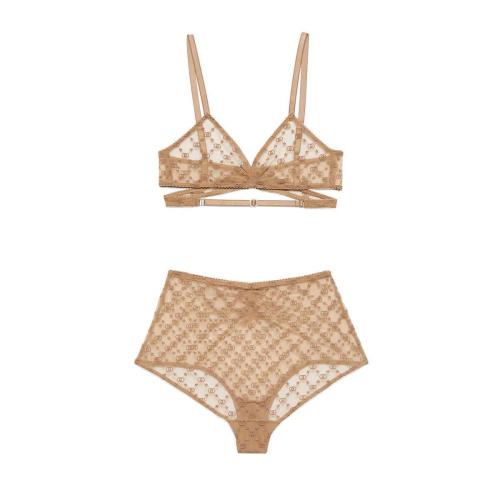  GUCCI古馳 22年秋冬 女士 GG星星薄紗內衣套裝 695771 XUAEB 6851