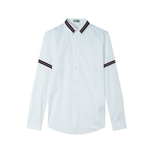 DIOR/迪奧 男士長袖襯衫 白色100%棉 at