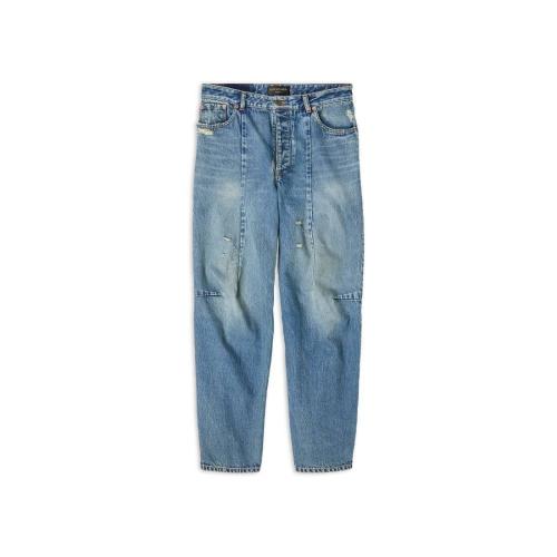  BALENCIAGA巴黎世家 22年秋冬 男士 牛仔褲 Mens Biker Darts Trousers in Blue 719344TNW0142